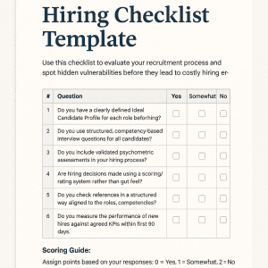 Free Hiring Checklist Template